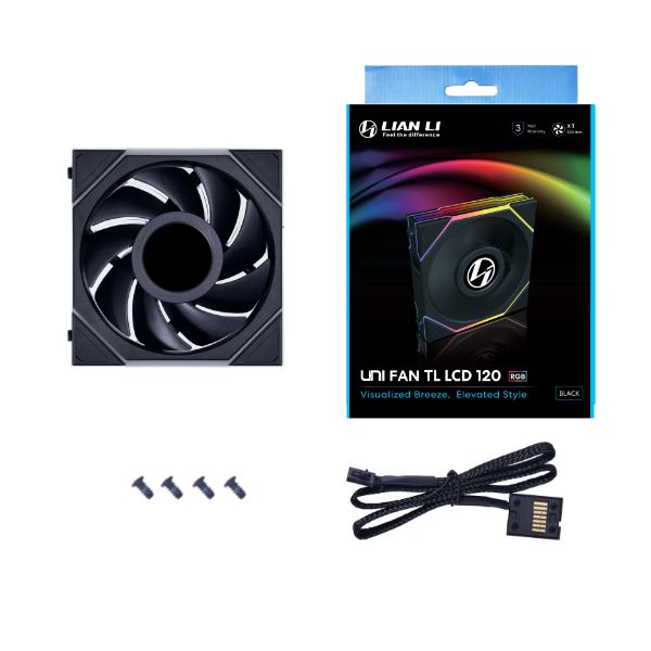 120MM UNI REGULAR FAN 12TL LCD BLACK (1-PACK)