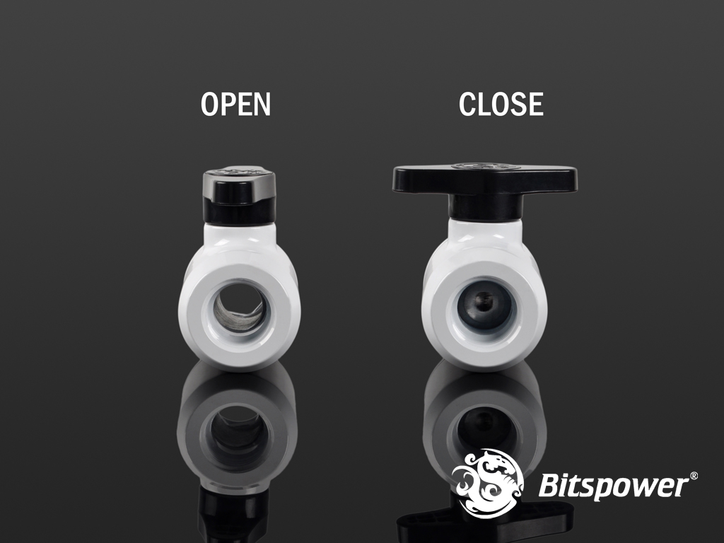 Deluxe White Mini Valve With Black Handle